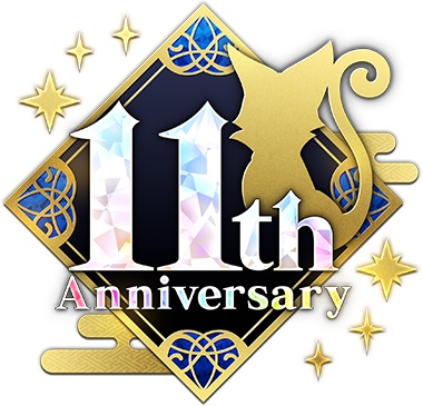 クイズRPG 魔法使いと黒猫のウィズ 11th Anniversary ロゴ